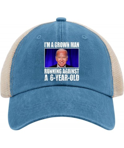 I'm A Grown Man Running Against A 6-Year-Old Hats Vote Hats for Womens Men AllBlack Sun Hats Vintage Hat Lake Blue $13.33 Cow...