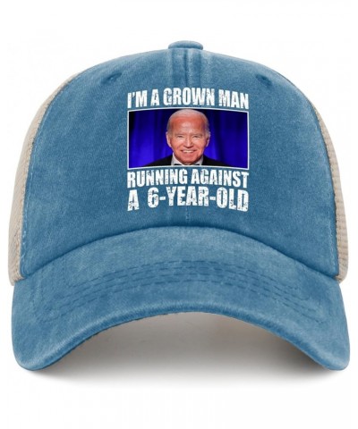 I'm A Grown Man Running Against A 6-Year-Old Hats Vote Hats for Womens Men AllBlack Sun Hats Vintage Hat Lake Blue $13.33 Cow...