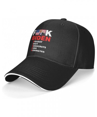 Fuck Biden Fuck You for Voting Him Sun Hat Unisex-Adult Mens Baseball Trucker Cap Dad Adjustable Black $10.19 Baseball Caps