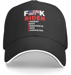 Fuck Biden Fuck You for Voting Him Sun Hat Unisex-Adult Mens Baseball Trucker Cap Dad Adjustable Black $10.19 Baseball Caps