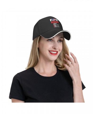 Fuck Biden Fuck You for Voting Him Sun Hat Unisex-Adult Mens Baseball Trucker Cap Dad Adjustable Black $10.19 Baseball Caps