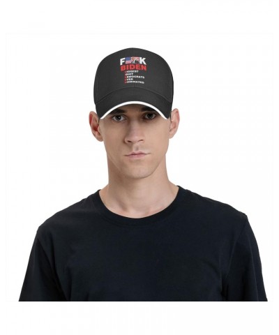 Fuck Biden Fuck You for Voting Him Sun Hat Unisex-Adult Mens Baseball Trucker Cap Dad Adjustable Black $10.19 Baseball Caps