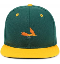 Lake Fishing Jig Hip-Hop Snapback Hat Embroidered Baseball Cap Fisherman Fish 50. Green/Yellow $13.24 Baseball Caps