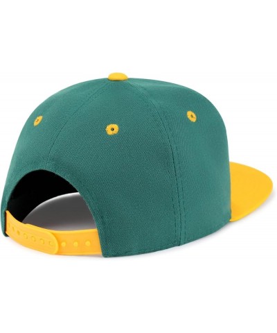 Lake Fishing Jig Hip-Hop Snapback Hat Embroidered Baseball Cap Fisherman Fish 50. Green/Yellow $13.24 Baseball Caps