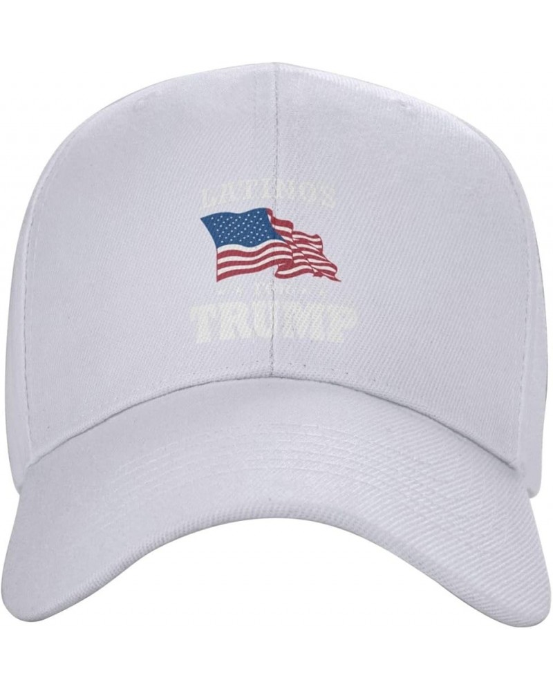 Latinos for Trump 2024 Baseball Cap Women Trucker Hat for Men Dad Hat Adjustable Snapback Hat Cowboy Hat Black White $10.62 B...