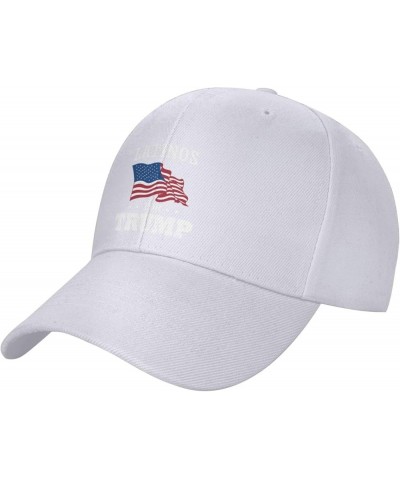 Latinos for Trump 2024 Baseball Cap Women Trucker Hat for Men Dad Hat Adjustable Snapback Hat Cowboy Hat Black White $10.62 B...