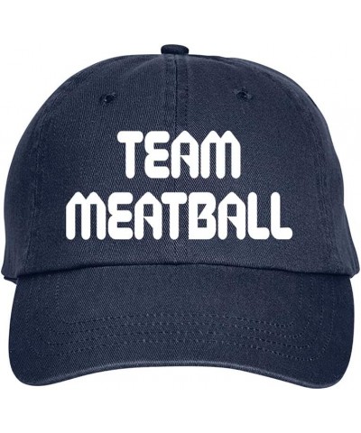 Team Meatball Italy Italian Hat Baseball Cap Distressed Classic Polo Style Adjustable, o53 Navy Blue $12.38 Baseball Caps