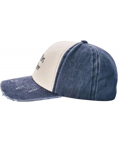 I Love Titties and Beer Washed Baseball Caps Womens Mans Outdoor Denim Hats Adjustable Navy Blue $15.35 Baseball Caps