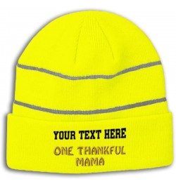 CustomReflective Beanie 1 Thankful Mama Blessed Family E High Visibility Running Gear for Men & Women 1 Size Neon Yellow Pers...