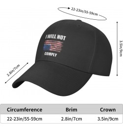 Upside Down American I Will Not Comply Classic Duckbill Caps for Stylish Sun Protection Black $11.41 Baseball Caps