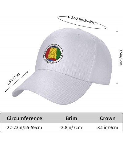 Seal of Alabama Baseball Cap for Men Women Classic Adjustable Golf Dad Hat White $12.61 Baseball Caps