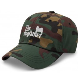 Finnish Lapphund Dad Hat - Finnish Lapphund Hat Green Camo $22.09 Baseball Caps