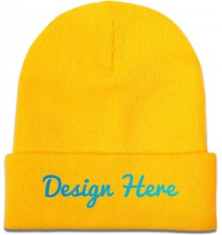 Personalized Hat Add Picture/Text/Logo for Men Women Black Yellow $10.63 Skullies & Beanies