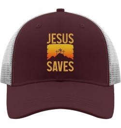 Sun hat Cross Jesus Saves Baseball Cap Women Music hat Gifts for Him Golf Hats Suitable for Summer Casual Chestnut Red $9.68 ...