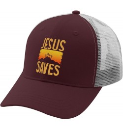 Sun hat Cross Jesus Saves Baseball Cap Women Music hat Gifts for Him Golf Hats Suitable for Summer Casual Chestnut Red $9.68 ...