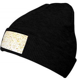 Sparsed Dreamy Stars and Spots Print Multi-Purpose Knitted Hat Unisex Winter Warm Hat, Outdoor Or Daily Wear,Soft Warm Black ...