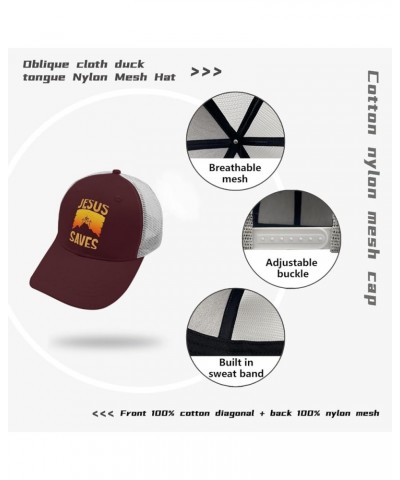 Sun hat Cross Jesus Saves Baseball Cap Women Music hat Gifts for Him Golf Hats Suitable for Summer Casual Chestnut Red $9.68 ...