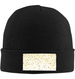 Sparsed Dreamy Stars and Spots Print Multi-Purpose Knitted Hat Unisex Winter Warm Hat, Outdoor Or Daily Wear,Soft Warm Black ...