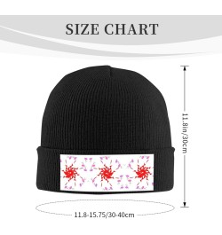 Turning Open Small Flowers Knitted Beanie,A Must-Have in Winter, Eavesless Acrylic Material,Warm,Soft and Comfortable to Prot...