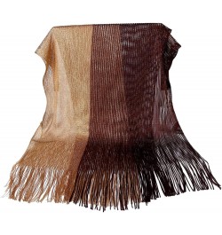 Fringe Trim Mardi Poncho for Woman Lightweight Shawl Color Matching Scarf for Ladies Carnival Versatile Supplies Style Six $6...