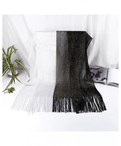 Fringe Trim Mardi Poncho for Woman Lightweight Shawl Color Matching Scarf for Ladies Carnival Versatile Supplies Style Six $6...