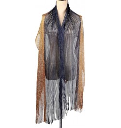 Fringe Trim Mardi Poncho for Woman Lightweight Shawl Color Matching Scarf for Ladies Carnival Versatile Supplies Style Six $6...