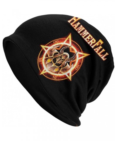 HammerFall Beanie Hats Unisex Knit Hat Winter Warm Hat Slouchy Skull Cap for Men Women Black $11.85 Skullies & Beanies