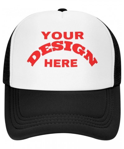 Custom Cap Add Your Design,Custom Text Hats,Custom Hat Design Your Own Classic Mens Womens Trucker Hats Black $8.61 Baseball ...