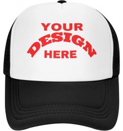 Custom Cap Add Your Design,Custom Text Hats,Custom Hat Design Your Own Classic Mens Womens Trucker Hats Black $8.61 Baseball ...