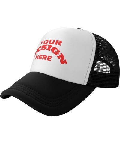 Custom Cap Add Your Design,Custom Text Hats,Custom Hat Design Your Own Classic Mens Womens Trucker Hats Black $8.61 Baseball ...