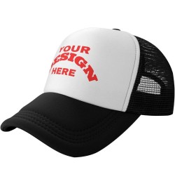 Custom Cap Add Your Design,Custom Text Hats,Custom Hat Design Your Own Classic Mens Womens Trucker Hats Black $8.61 Baseball ...