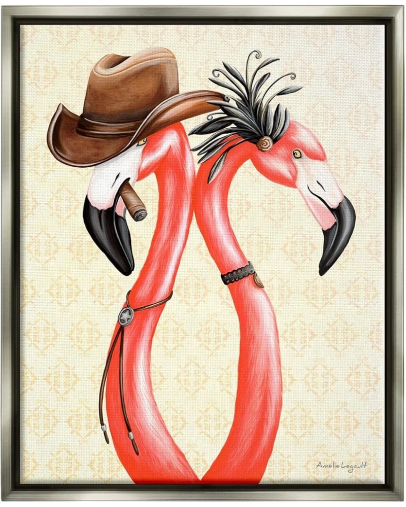 Vintage Flamingos Cowboy Hat Antique Fashion Outfit, Design by Amelie Legault Grey Floater Framed 24 x 30 $34.58 Cowboy Hats