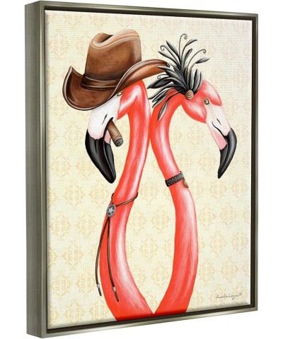 Vintage Flamingos Cowboy Hat Antique Fashion Outfit, Design by Amelie Legault Grey Floater Framed 24 x 30 $34.58 Cowboy Hats