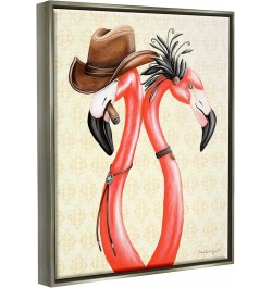 Vintage Flamingos Cowboy Hat Antique Fashion Outfit, Design by Amelie Legault Grey Floater Framed 24 x 30 $34.58 Cowboy Hats