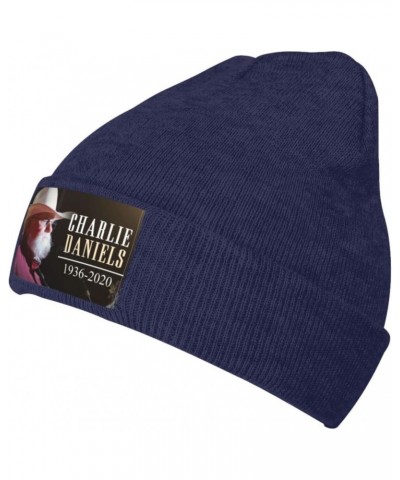 The Charlie Music and Daniels Beanie Hat Knit Cuffed Skull Cap Roll-up Warm Stocking Hats Unisex Thermal Hats Black $10.92 Sk...