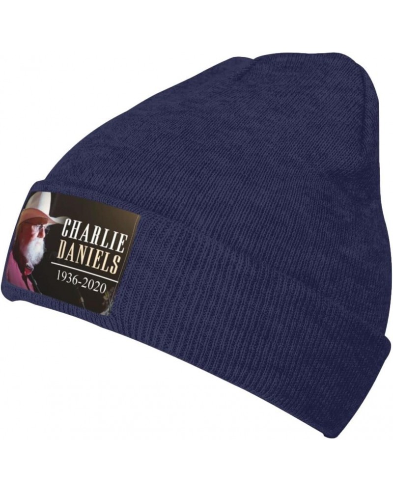 The Charlie Music and Daniels Beanie Hat Knit Cuffed Skull Cap Roll-up Warm Stocking Hats Unisex Thermal Hats Black $10.92 Sk...