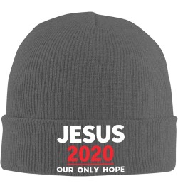 Jesus 2024 Our Only Hope Beanie Hat Men Women Knit Winter Cap Deep Heather $12.57 Skullies & Beanies