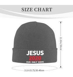 Jesus 2024 Our Only Hope Beanie Hat Men Women Knit Winter Cap Deep Heather $12.57 Skullies & Beanies