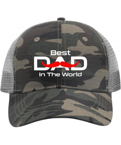 Baseball Cap Best Dad in The World Trucker Caps for Women Vintage Cotton Snapbacks for Gift Camo $10.30 Baseball Caps