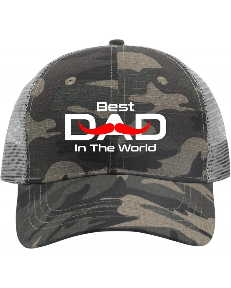 Baseball Cap Best Dad in The World Trucker Caps for Women Vintage Cotton Snapbacks for Gift Camo $10.30 Baseball Caps