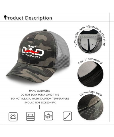 Baseball Cap Best Dad in The World Trucker Caps for Women Vintage Cotton Snapbacks for Gift Camo $10.30 Baseball Caps