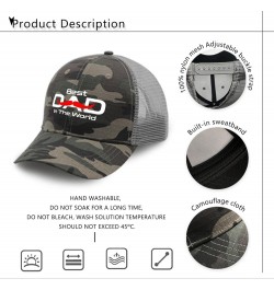 Baseball Cap Best Dad in The World Trucker Caps for Women Vintage Cotton Snapbacks for Gift Camo $10.30 Baseball Caps