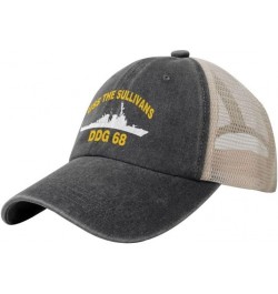 USS The Sullivans DDG 68 Flag Baseball Caps-Denim Hats Cowboy Knit hat Fisherman's hat Black $13.16 Baseball Caps