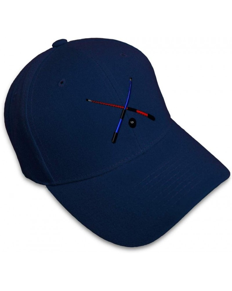 Custom Baseball Cap Billiards Pool Crossed Cues Embroidery Billiards Acrylic Navy Design Only $14.49 Baseball Caps