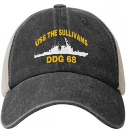 USS The Sullivans DDG 68 Flag Baseball Caps-Denim Hats Cowboy Knit hat Fisherman's hat Black $13.16 Baseball Caps