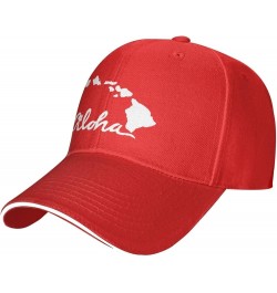 Hallo Hawaii Islands Hat Black Trucker Hats Men Women Adjustable Curved Brim Sandwich Baseball Cap Red $8.33 Baseball Caps