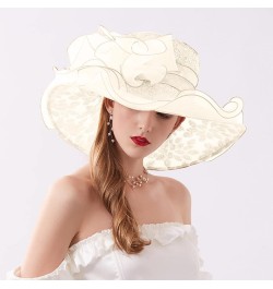 Church Dress Bowler Derby Fascinator Hat 20s 50s Vintage Bucket Hat Wide Brim Dress Hat Headband Clip B1-beige $14.99 Sun Hats