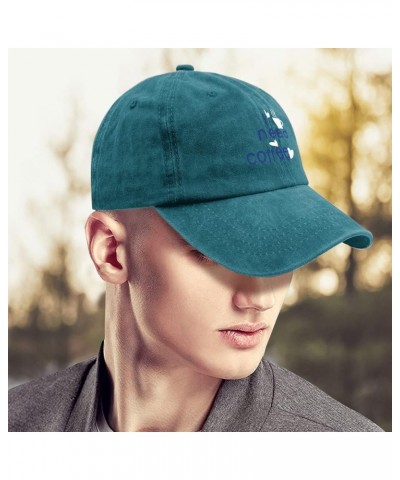 Baseball Cap Women Coffee Vintage Cap for Women's Hats Quick Dry i Need Coffee Sun Hats Cyan Blue $9.38 Baseball Caps