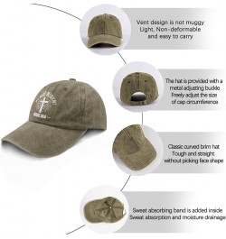 He Has Risen Trucker Hat Woman Hat Pigment Black Trucker Hats Women Gifts for Dad Hiking Caps Pigment Khaki $11.39 Cowboy Hats