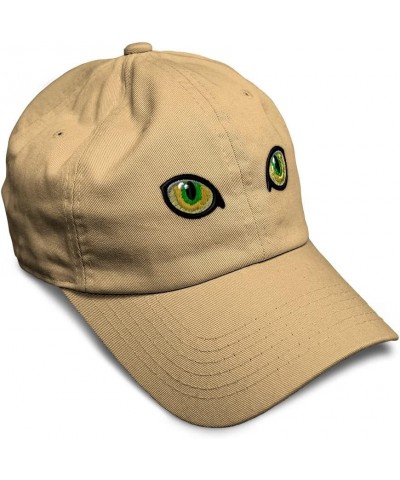 Soft Baseball Cap Animal Cat Eyes Embroidery Cats Twill Cotton Weasel Dad Hats for Men & Women Khaki Design Only $15.89 Baseb...